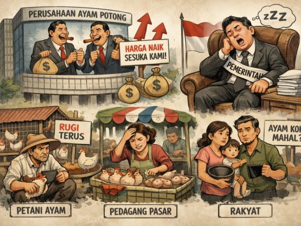 Inflasi Meroket Harga Ayam Potong Melonjak di Inhil. Diduga Imbas "Permainan" Kartel Perusahaan Peternakan.