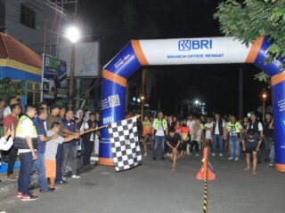 Kapolres Dan Bupati Inhu Buka Dan Lepas Secara Simbolis Rengan Night Run, Sosialisasi Tanjak Dan Anti Balap Liar