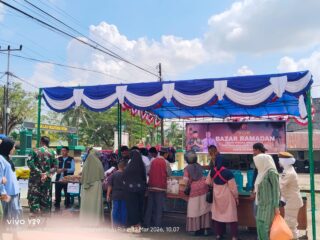 Kodim 0314/Inhil Gelar Bazar Ramadhan, Bantu Warga Penuhi Kebutuhan Jelang Idul Fitri