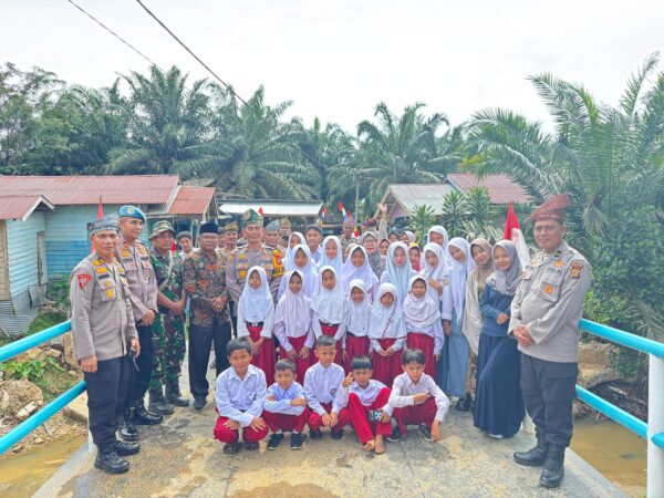 Empat Jembatan Merah Putih Presisi Di Inhu Rampung, Kapolri Resmikan Langsung Secara Virtual