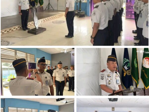 Rutan Kelas llB Rengat, Gelar Apel Pagi dan Penyematan Tanda Kenaikan Pangkat 12 Petugas