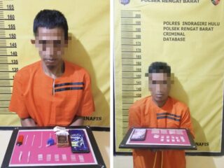 Dalam Tiga Jam Polsek Rengat Barat Bekuk Dua Penjahat Narkotika