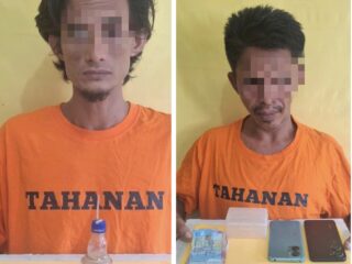 Polsek Kelayang Ringkus Dua Pelaku Penyalahgunaan Narkotika, BB Belasan Gram Sabu