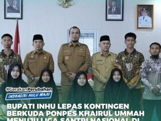 Bupati Inhu Lepas Kontingen Santri Ponpes Khairul Ummah, Targetkan Prestasi Gemilang di Liga Santri Nasional