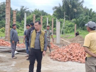 Dandim 0314/Inhil Tinjau Progres Pembangunan KDKMP di Wilayah Perairan Gaung