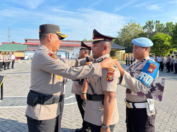 Kapolsek Batang Gansal Resmi Diganti, Kapolres Inhu Pimpin Upacara Sertijab