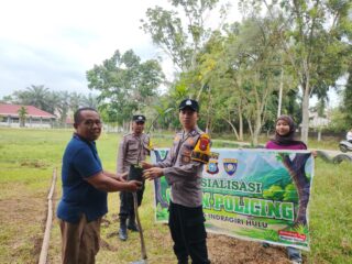 Harapan Kebersamaan Mencintai Lingkungan, Polsek Pasir Penyu Sosialisasi Greenpolicing