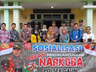 Polsek Kemuning Gelar Sosialisasi Pencegahan Penyalahgunaan Narkoba di Desa Kemuning Muda