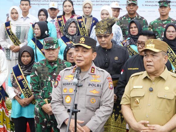 Polda Riau Deklarasikan Perang Tanpa Kompromi, Satgas Anti Narkoba Resmi Dikukuhkan