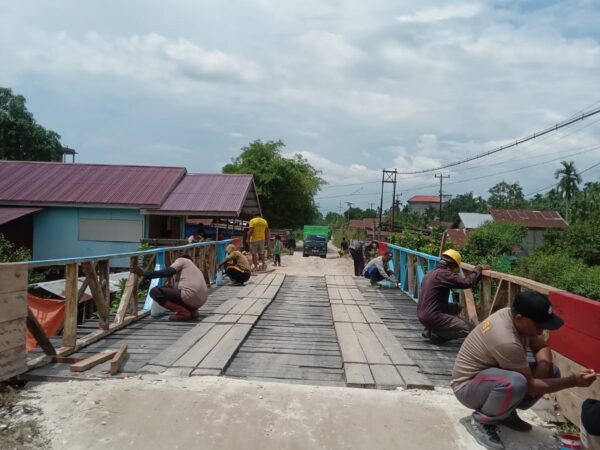 Polres Inhil Kebut Pembangunan Jembatan Merah Putih Presisi Tahap II Gelombang 2, Sejumlah Lokasi Rampung 100 Persen