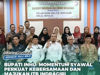 Kebersamaan dan Optimisme Warnai Pelantikan IKA- ITB Indragiri Dirangkai Halal Bihalal