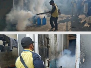 Cegah DBD dan Malaria, Rutan Rengat Gandeng Puskesmas Pekan Heran Gelar Fogging Massal