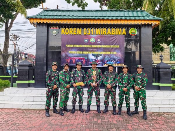 Kodim 0314/Inhil Raih Juara I Lomba Simulasi Pemadam Kebakaran Tingkat Korem 031/WB