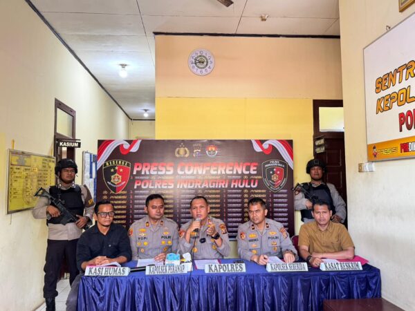 Polres Inhu Bongkar Pencurian 64 Sepeda Motor, Kapolres Gelar Konferensi Pers