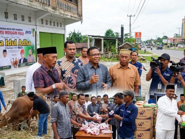 Bersama JMSI Inhu, Agrinas Palma Nusantara dan Pemda Inhu Kurban 2 Sapi