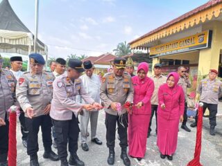 Kunker Kapolres Inhu ke Polsek Batang Gansal, Resmikan Gedung Hingga Pesan Kolaborasi Jaga Kamtibmas