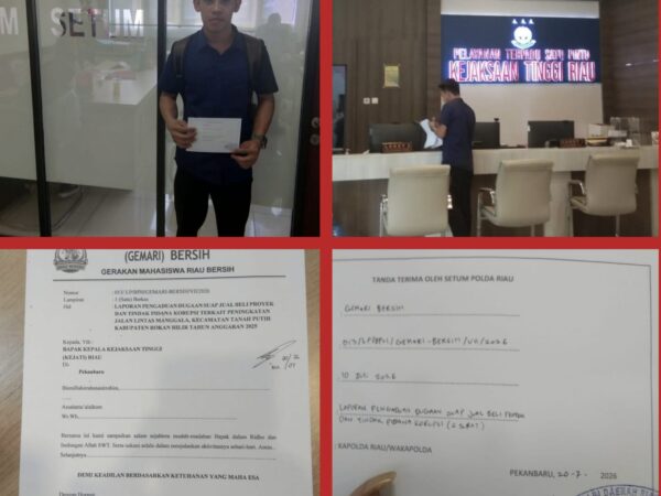 Mahasiswa Rohil Robi Sugara: Laporkan Kadis PUTR Rohil Kejati dan Polda Riau Terkait Dugaan Korupsi Dua Proyek Jalan 34,6 Miliar
