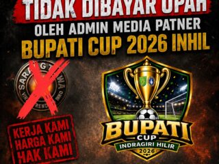 Admin Sarang Tawa Dituding Belum Bayar Upah Kameramen Video Turnamen Bupati CUP Inhil 2026