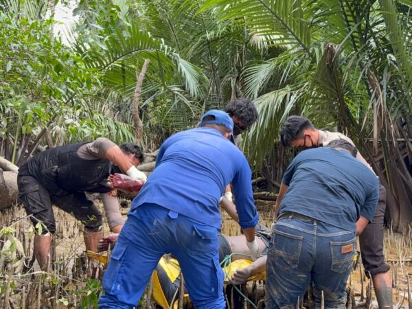 Polres Inhil Evakuasi Penemuan Jenazah di Sungai Kubur, Hasil Pemeriksaan Tidak Ditemukan Tanda Kekerasan