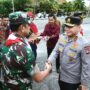 Perkuat Sinergitas TNI-Polri, Dandim 0314/Inhil Sambut Kunjungan Kerja Kapolda Riau di Lapangan Kantor Bupati