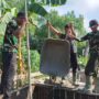 Tingkatkan Aksesibilitas Warga, Kodim 0314/Inhil Pacu Pembangunan Jembatan Perintis Garuda di Seberang Tembilahan