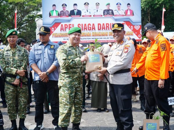 Kasdim 0314/Inhil Hadiri Apel Siaga Karhutla, Tegaskan Komitmen TNI Perkuat Pencegahan di Lapangan