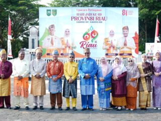 Kasdim 0314/Inhil Hadiri Upacara Hari Jadi ke-69 Provinsi Riau di Inhil