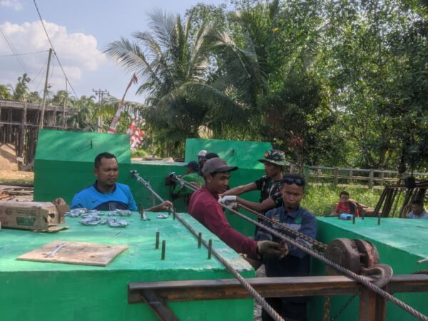 Progres Jembatan Gantung Perintis Garuda di Lahang Tengah Terus Dipacu