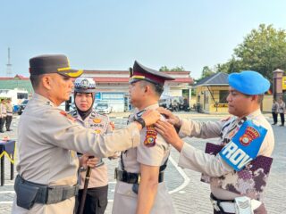 Kapolres Inhu Pimpin Serah Terima Jabatan Kasat Lantas, Ini Penggantinya   