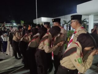 Bupati H. Herman Selaku Kamabicab Resmi Lepas Kontingen Jamnas XII Kwarcab Indragiri Hilir