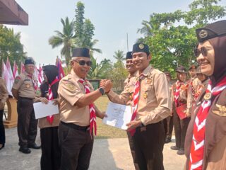 Kwartir Cabang Pramuka Indragiri Hilir Sambut Kepulangan Kontingen Jambore Nasional XII