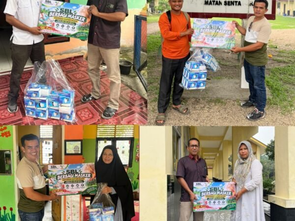 RESPON CEPAT ATASI KABUT ASAP: PT SBL Gerak Cepat Salurkan 39.350 Masker ke 20 Titik di Sentajo Raya Kuansing, Sasar Warga dan Sekolah di Teratak Air Hitam