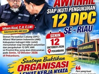 JELANG PELANTIKAN AWI DI PEKANBARU, 12 DPC KABUPATEN/KOTA SE-RIAU BERSIAP — DPC INHIL NYATAKAN SIAP, KETUA DPP PIMPIN LANGSUNG PENGUKUHAN