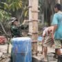 Wujudkan Pola Hidup Bersih, Kodim 0314/Inhil Bersama Warga Bangun MCK dan Sumur Bor di TPA Al Mubarak  ​