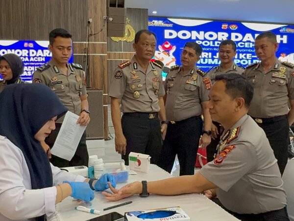 Hari Jadi Ke-75 Humas Polri, Bidhumas Polda Aceh Gelar Donor Darah