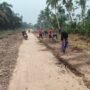 ​Pacu Pembangunan Desa, Kodim 0314/Inhil Gesa Pengerjaan Semenisasi Jalan TMMD ke-130 di Keritang